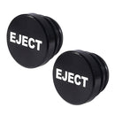 2 PCS Car / Motorcycle EJECT Letter Metal Cigarette Lighter Dust Cover (Black)