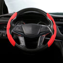 Car Universal Suede Steering Wheel Cover (Red)