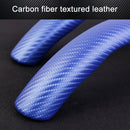 Car Universal Carbon Fiber Texture Leather Steering Wheel Cover (Brown)