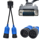 For Nexiq Pn 405048 6 and 9Pin Y Deutsch Cummins Adapter Truck Diagnose Cable