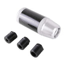 Universal Car Carbon Fiber Metal Gear Shift Knob (Silver)