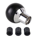 Universal Car Small Round Ball Resin + Carbon Fiber Metal Gear Shift Knob (Black)