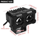 CS-1583A1 External Waterproof Double Lamp Bead LED Headlight Square Bracket Type