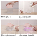 Car Small House 3 in 1 USB Humidifier + Fan + Night Light(Pink)