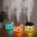 Car Small House 3 in 1 USB Humidifier + Fan + Night Light(White)