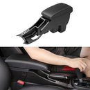 Car Modification Center Armrest Box Microfiber Leather Type for Honda Fit 2014-2020 (Black White)