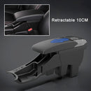 Car Modification Center Armrest Box Microfiber Leather Type for Honda Fit 2014-2020 (Black White)