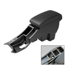 Car Modification Center Armrest Box Microfiber Leather Type for Honda Fit 2014-2020 (Black)