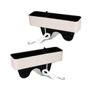 1 Pair Car Multi-functional Seat Crevice USB Storage Box(Beige)