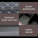 Car Trunk Foldable Storage Box, Rhombic Grid Middle Size: 40 x 32 x 30cm (Coffee)
