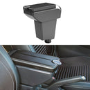 Car Center Armrest Box Plating Double Open Microfiber Leather Type for Renault Captur Clio4 2014(Black White)