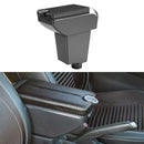Car Center Armrest Box Plating Double Open Microfiber Leather Type for Renault Captur Clio4 2014(Black)