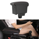 Car Center Armrest Box Microfiber Leather Type for Renault Duster 2019 (Black Red)