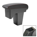 Car Center Armrest Box Microfiber Leather Type for BAOJUN 360 2021 (Black Red)