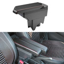 Car Center Armrest Box Side Slip Carbon Fiber Leather Type for BMW mini Cooper 2022 (Black Red)