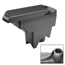 Car Center Armrest Box Side Slip Carbon Fiber Leather Type for BMW mini Cooper 2022 (Black White)
