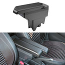 Car Center Armrest Box Side Slip Carbon Fiber Leather Type for BMW mini Cooper 2022 (Black)