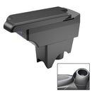 Car Center Armrest Box Side Slip Carbon Fiber Leather Type for BMW mini Cooper 2022 (Black)