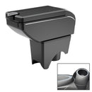 Car Center Armrest Box Double Open Plating Carbon Fiber Leather Type for BMW mini Cooper 2022 (Black White)