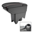 Car Center Armrest Box Carbon Fiber Leather Type for BMW mini Cooper 2022 (Black Red)