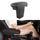 Car Center Armrest Box Microfiber Leather Type for Peugeot 2008 (Black Red)