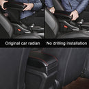 Car Center Armrest Box Microfiber Leather Type for Peugeot 2008 (Black Red)