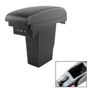 Car Center Armrest Box Microfiber Leather Type for Peugeot 2008 (Black White)