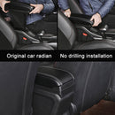 Car Center Armrest Box Microfiber Leather Type for Peugeot 2008 (Black White)