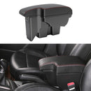 Car Center Armrest Box Microfiber Leather Type for DFSK C71 / C72 (Black Red)