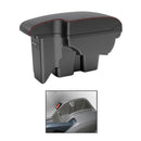 Car Center Armrest Box Microfiber Leather Type for DFSK C71 / C72 (Black Red)