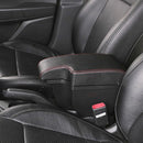 Car Center Armrest Box Microfiber Leather Type for DFSK C71 / C72 (Black Red)