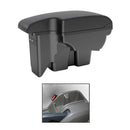 Car Center Armrest Box Microfiber Leather Type for DFSK C71 / C72 (Black)