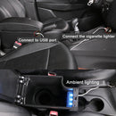 Car Center Armrest Box Microfiber Leather Type for DFSK C71 / C72 (Black Red)