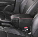 Car Center Armrest Box Microfiber Leather Type for Mazda CX-3 (Black Red)