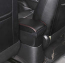 Car Center Armrest Box Microfiber Leather Type for Mazda CX-3 (Black Red)