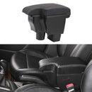 Car Center Armrest Box Microfiber Leather Type for Mazda CX-3 (Black White)