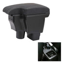 Car Center Armrest Box Microfiber Leather Type for Mazda CX-3 (Black White)