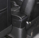 Car Center Armrest Box Microfiber Leather Type for Mazda CX-3 (Black White)