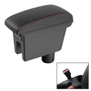 Car Center Armrest Box Microfiber Leather Type for GreatWall ORA R1 (Black Red)