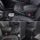 Car Center Armrest Box Microfiber Leather Type for GreatWall ORA R1 (Black)