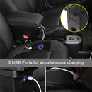 Car Center Armrest Box Microfiber Leather Type for GreatWall ORA R1 (Black White)