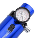 Car Universal Round Oil Breathable Catch Can with Vacuum Pressure Gauge (Blue)