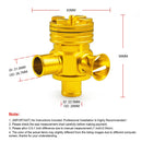 Car Modified Pressure Relief Valve 1.8T/2.7T Discharge Valve for Volkswagen GTi Jetta / Audi A3 A4 A6 TT (Gold)