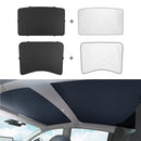 Car Roof Sunshade, Style: Front + Rear Window Half Cover for Tesla Model 3 (Black)