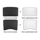Car Roof Sunshade, Style: Front + Rear Window Half Cover for Tesla Model 3 (Black)