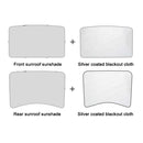 Car Roof Sunshade, Style: Front + Rear Window Half Cover for Tesla Model 3 (Beige)