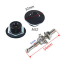 54mm Stainless Steel Quick-pins Push Button Billet Hood Pins Lock Clip Kit (Black)