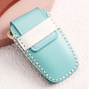 Hallmo Car Female Style Cowhide Leather Key Protective Cover for BMW, B Type (Sky Blue)