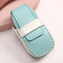 Hallmo Car Female Style Cowhide Leather Key Protective Cover for Mercedes-Benz, B Type (Pink)