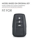 Hallmo Car Female Style Cowhide Leather Key Protective Cover for Toyota (Sky Blue)